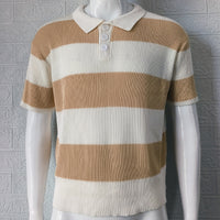 Mens Clothing Summer Fashion Lapel Sweater
